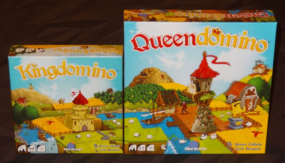 Queendomino and Kingdomino boxes