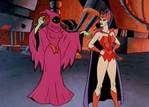 She-Ra villains in 'Of Shadows and Skulls' with Shadow Weaver and Cattra