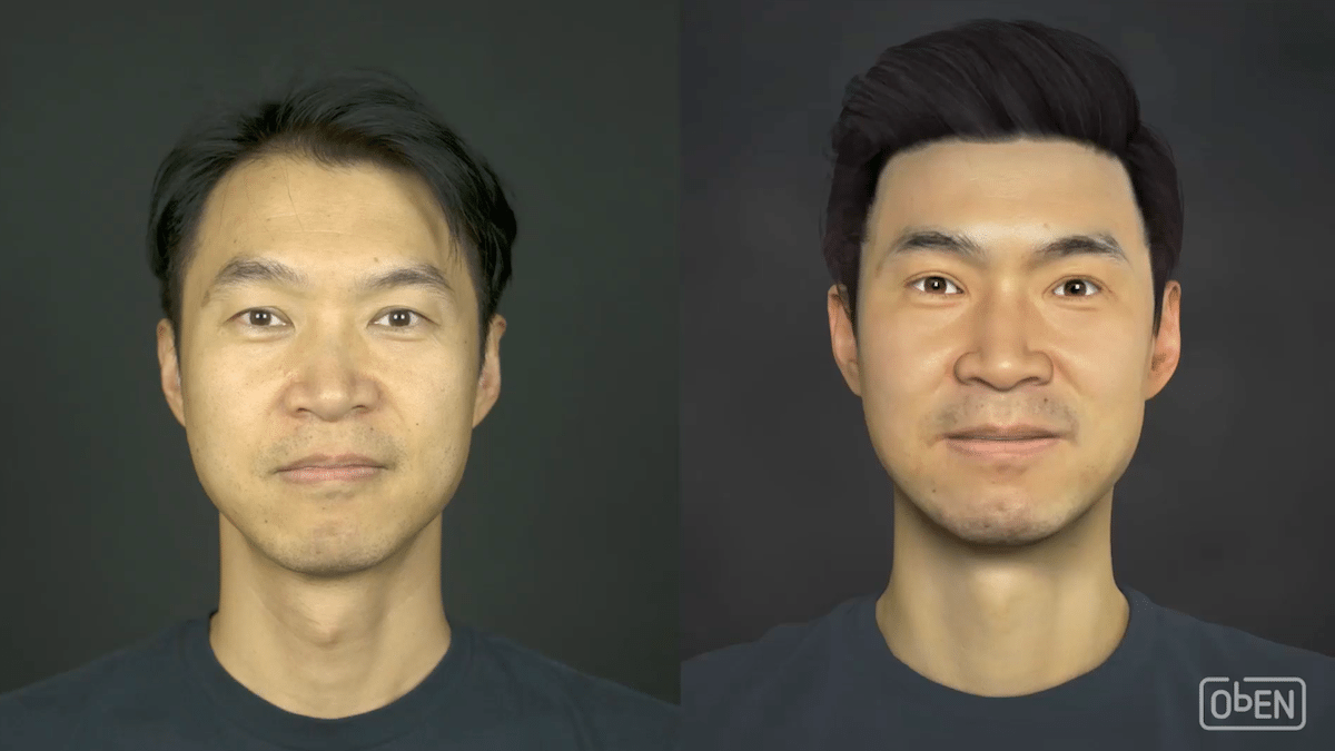ObEN co-founder Adam Zheng and his avatar.