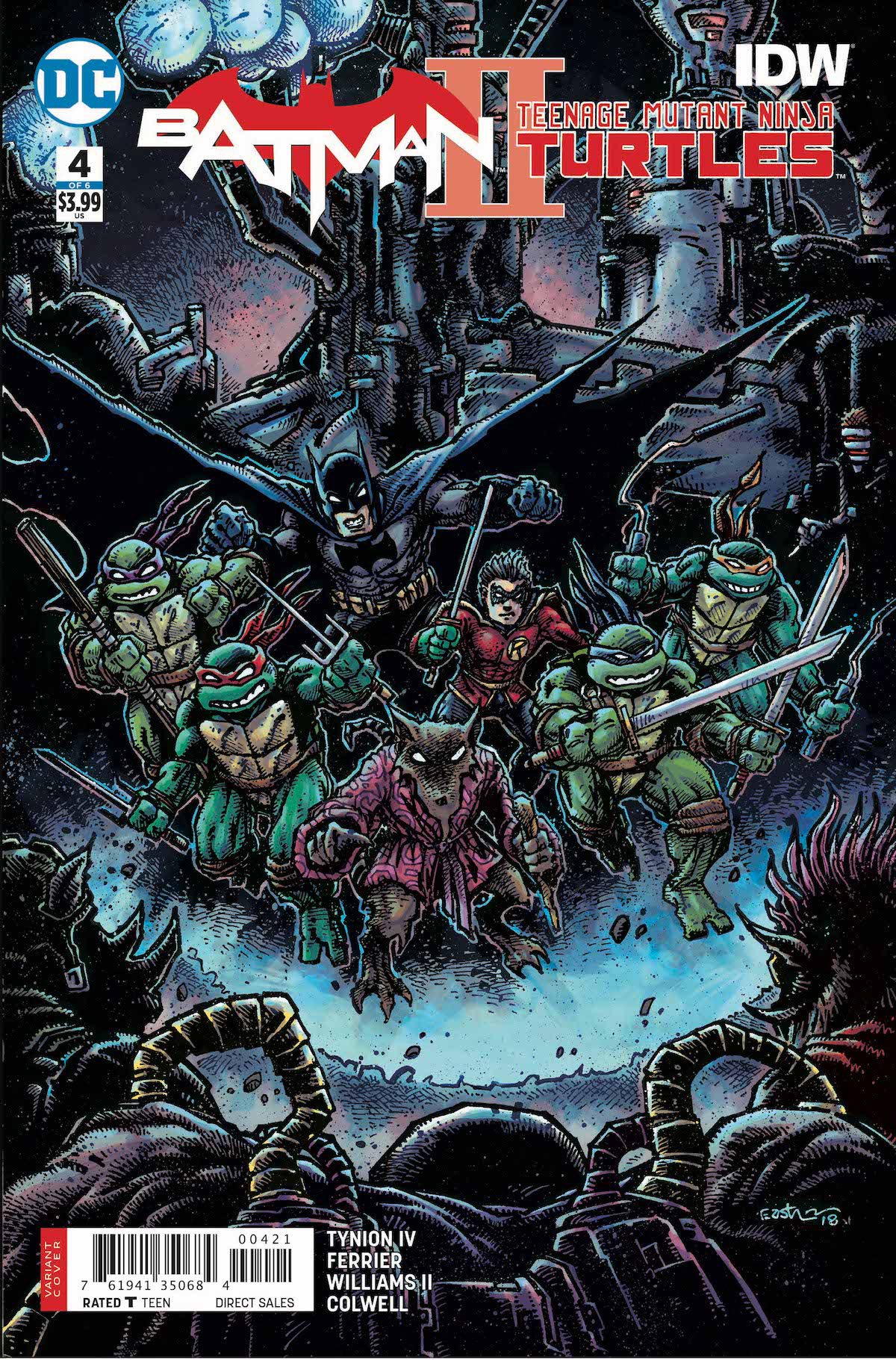 Batman/Teenage Mutant Ninja Turtles 2 #4 variant cover
