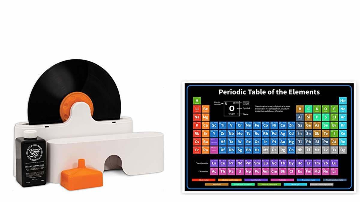 Geek Daily Deals 040618 record washer periodic table chart