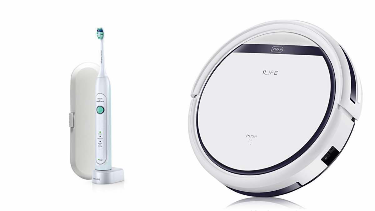 Geek Daily Deals 050618 electric toothbrush floor cleaning robot