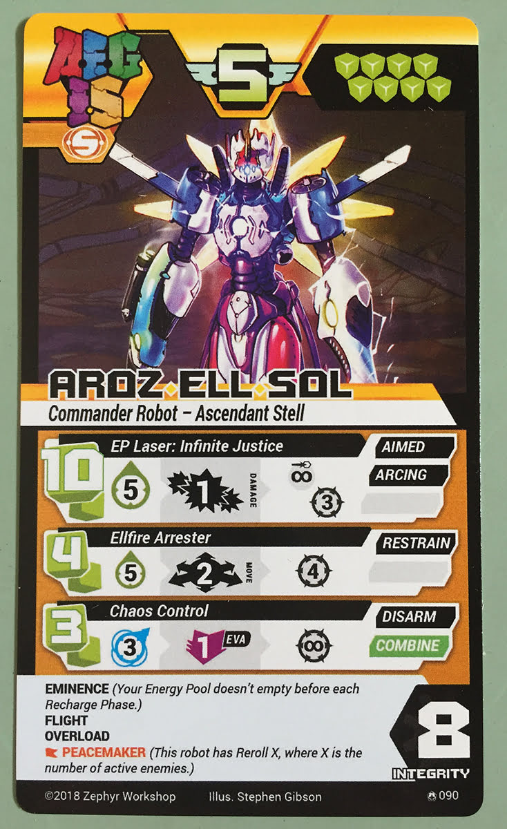 A.E.G.I.S.: Combining Robot Strategy Game, Board Game