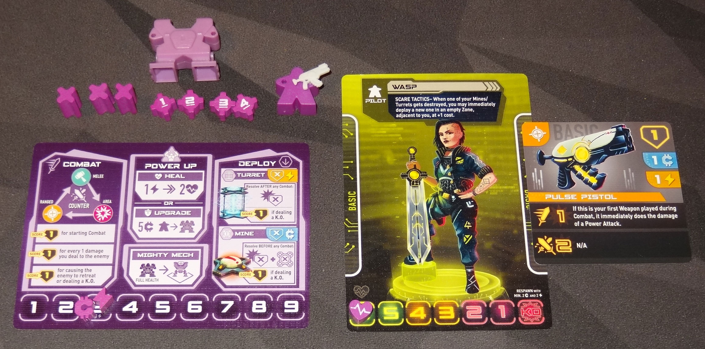Tiny Epic Mechs player components