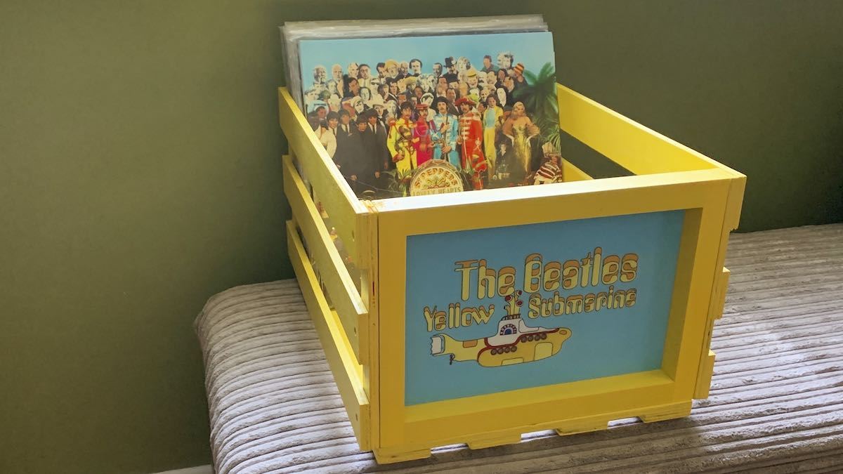 Crosley Beatles record crate review