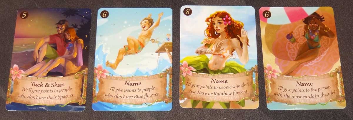Lucky Luau character cards