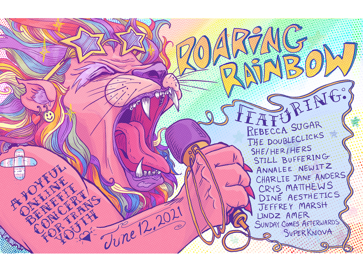 Roaring Rainbow concert poster