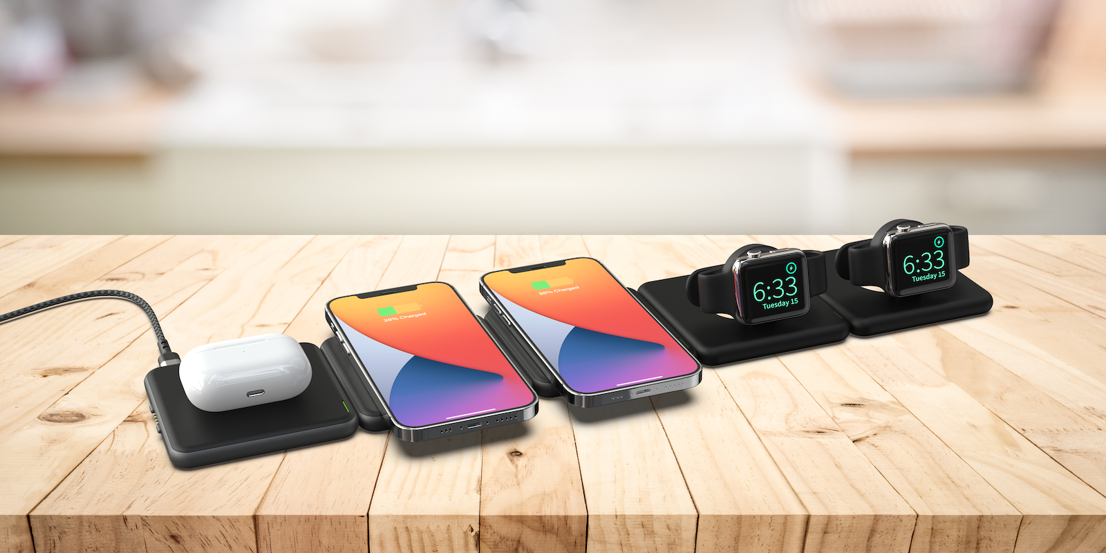 The Modula5 system provides wireless Qi charging for the devices YOU have, not the ones they want you to.