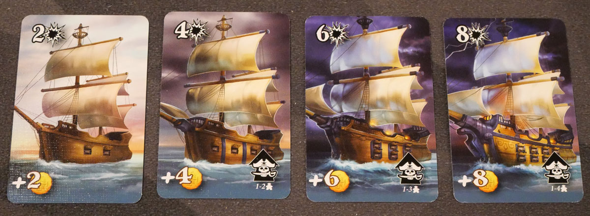 Tiny Epic Pirates merchant ship cards