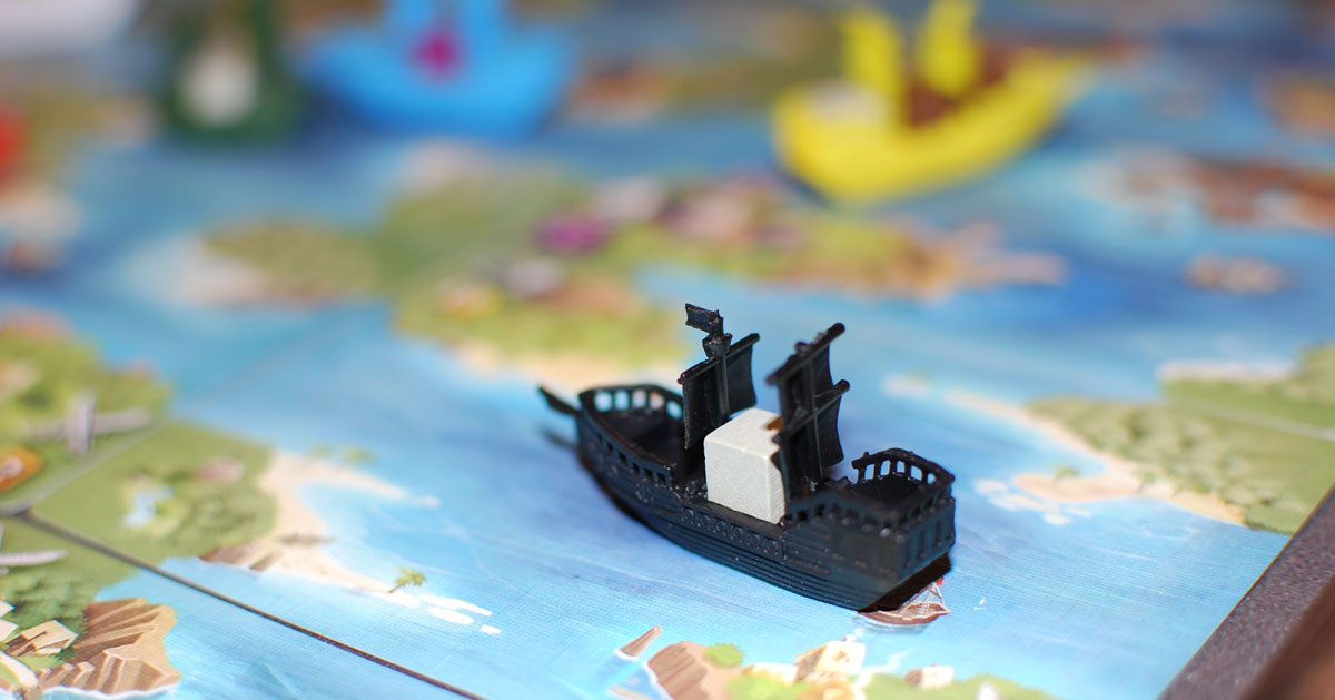 Tiny Epic Pirates ship closeup