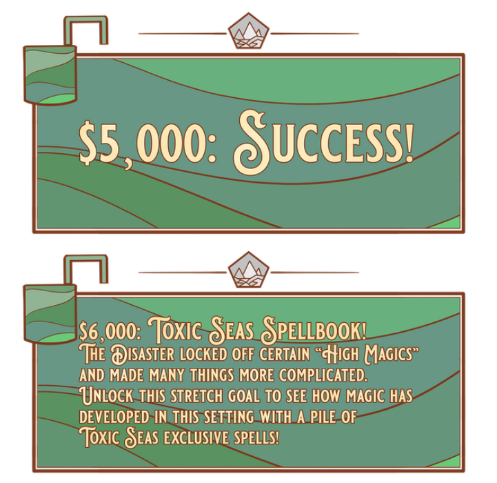 The Traveler's Guide to the Toxic Seas stretch goals
