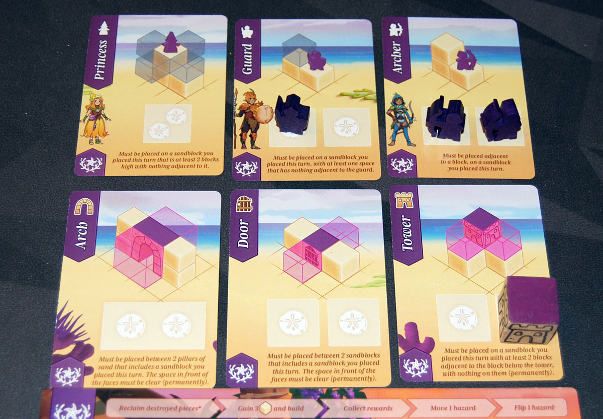 Castles by the Sea purple player cards