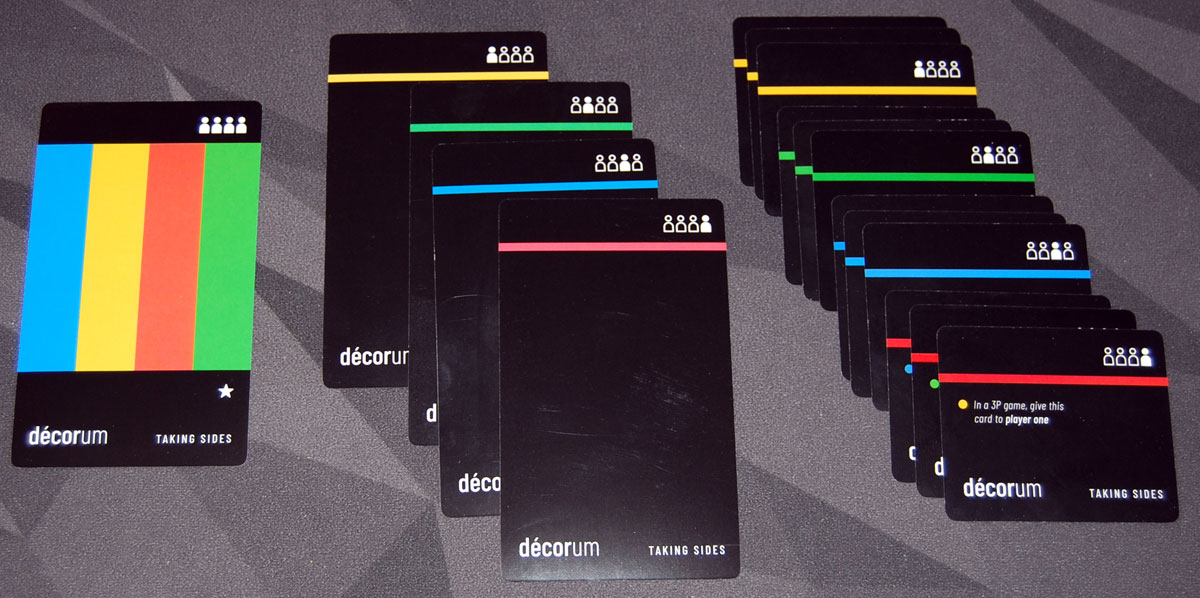 Decorum 3/4 player condition cards