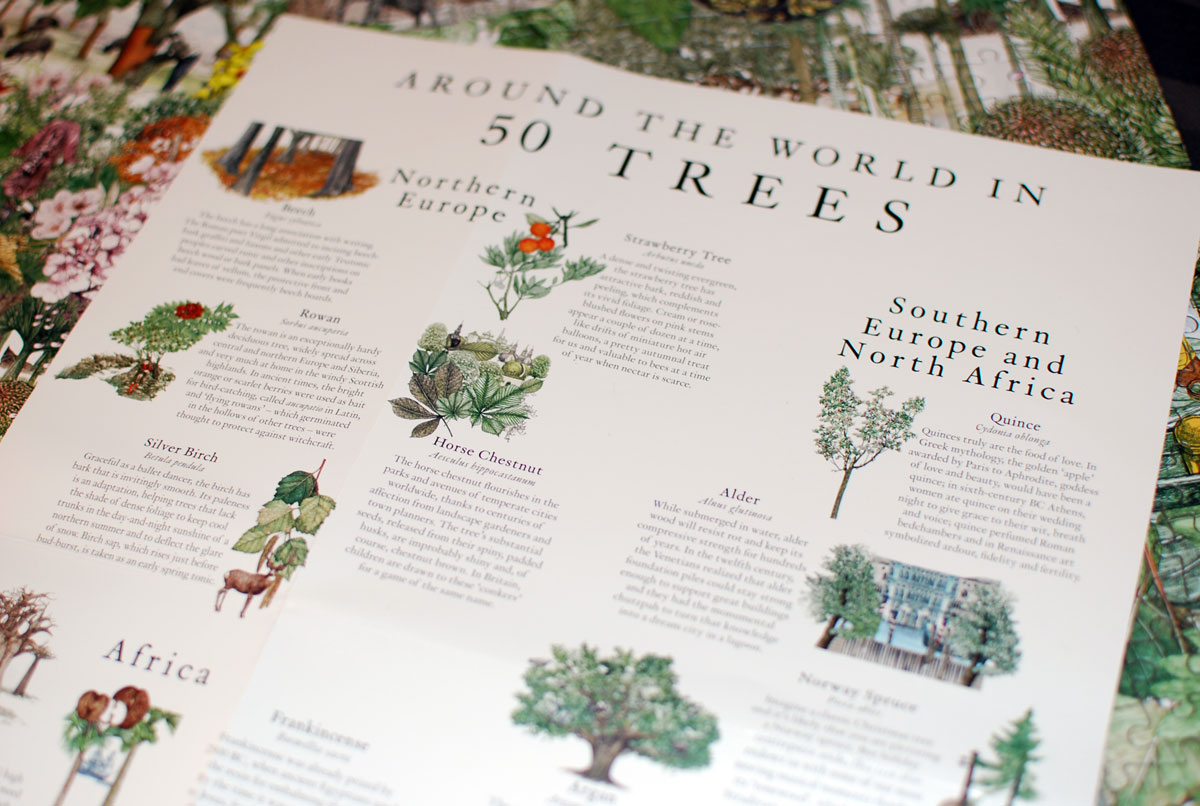 Around the World in 50 Trees poster.