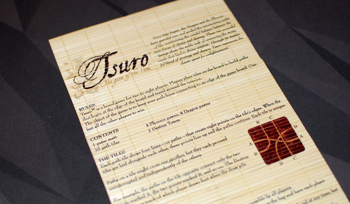 Tsuro Luxury Limited Edition rule scroll