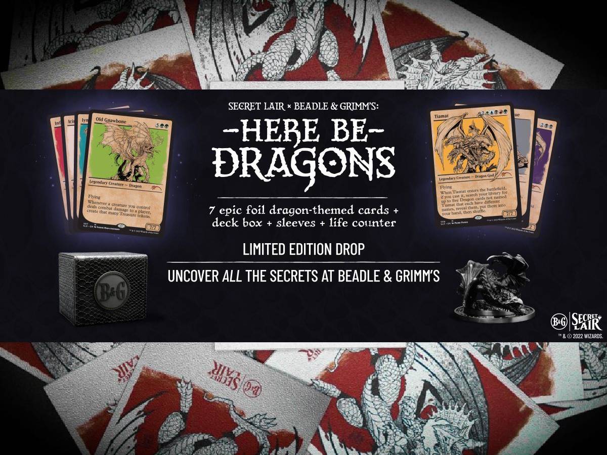 MTG Secret Lair HERE BE DRAGONS 3box-