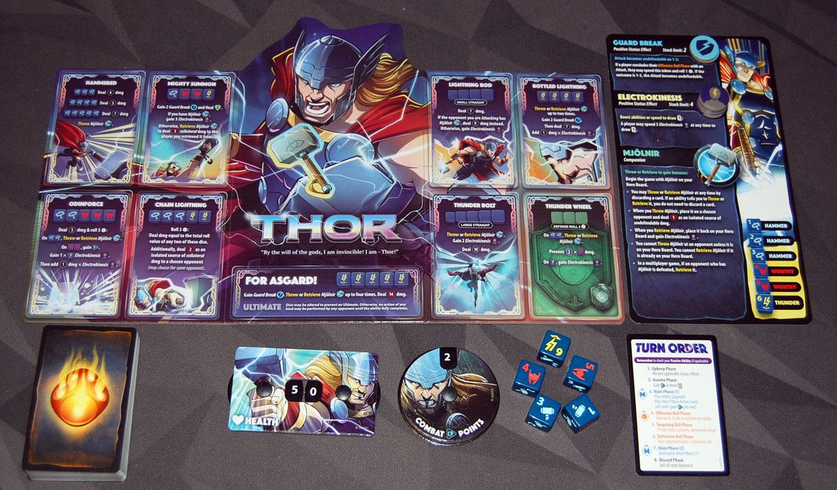 Marvel Dice Throne Thor setup