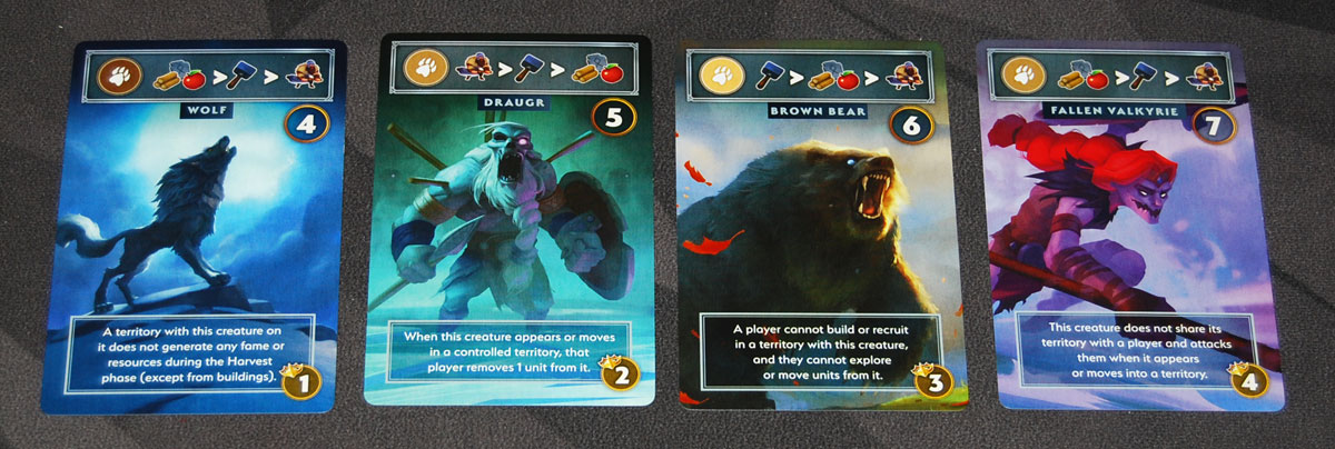 Northgard: Uncharted Lands creatures cards