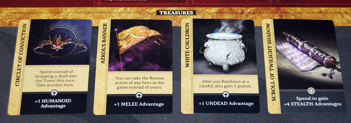 Return to Dark Tower treasure cards
