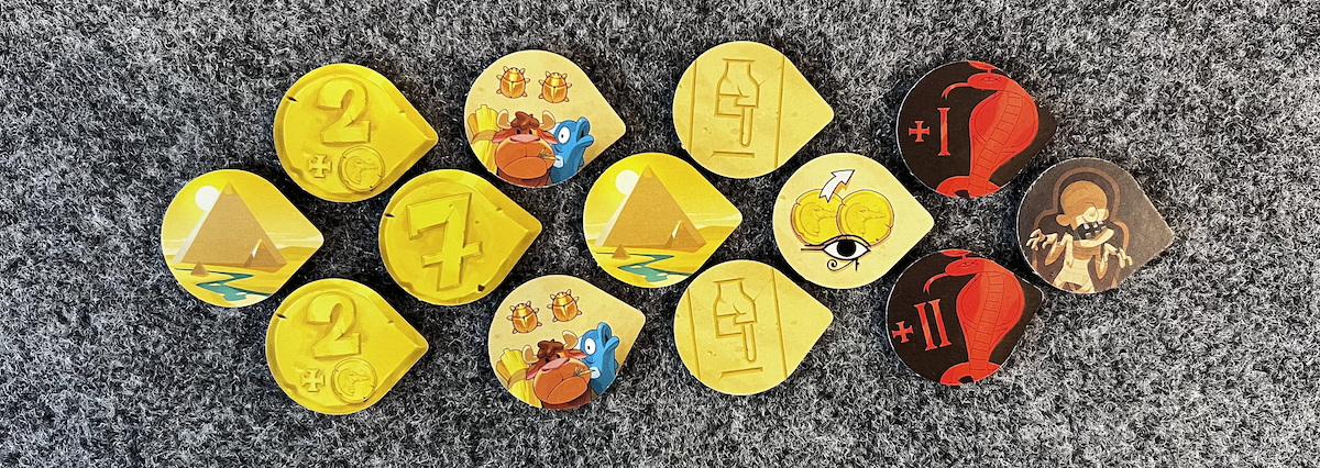 Top down view of the 13 Pirogue Tokens