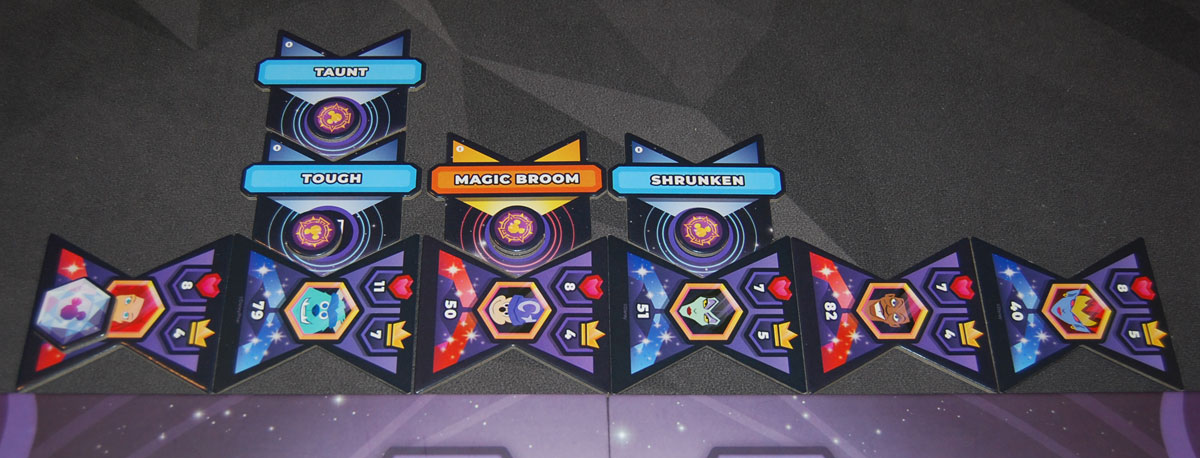 Disney Sorcerer's Arena: Epic Alliances Core Set status effects placed on character tokens