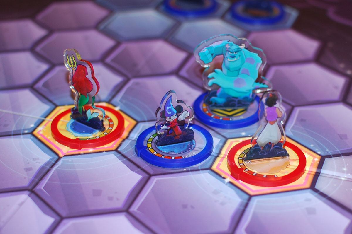 Disney Sorcerer's Arena: Epic Alliances Core Set pawns on center of board