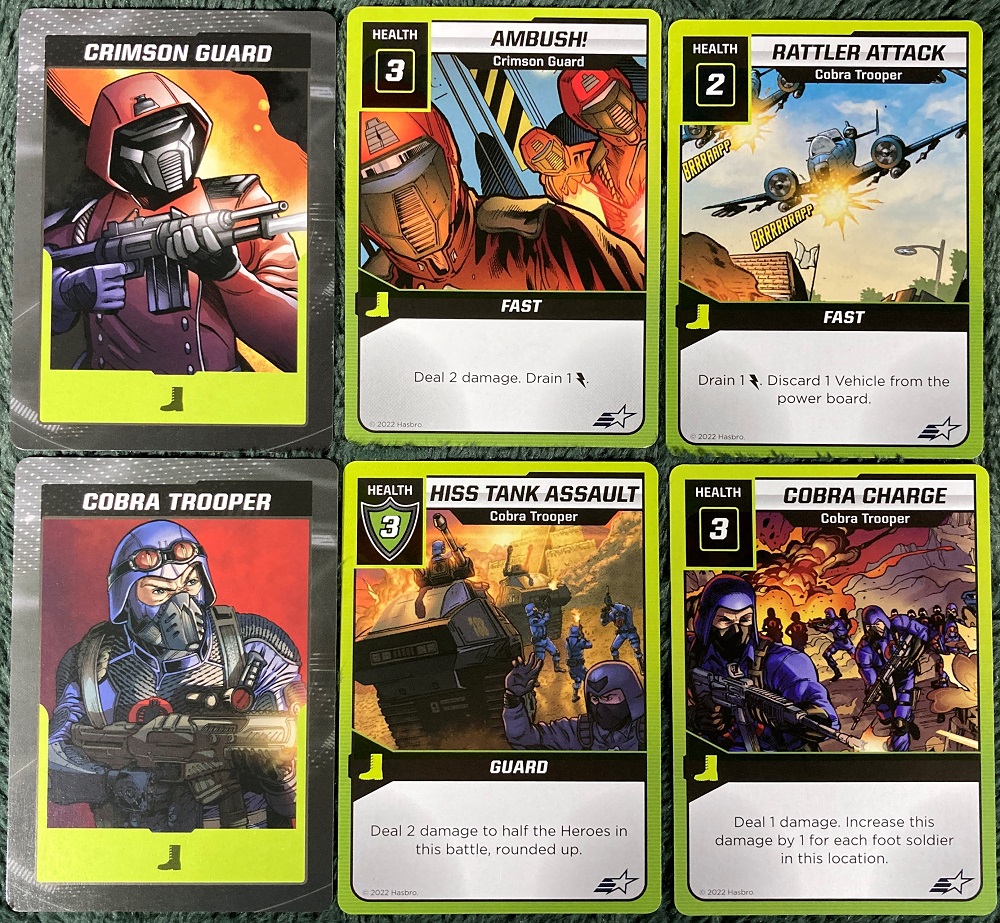 Enemy cards
