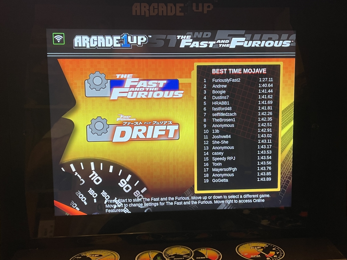 The Fast & The Furious Deluxe Arcade Machine