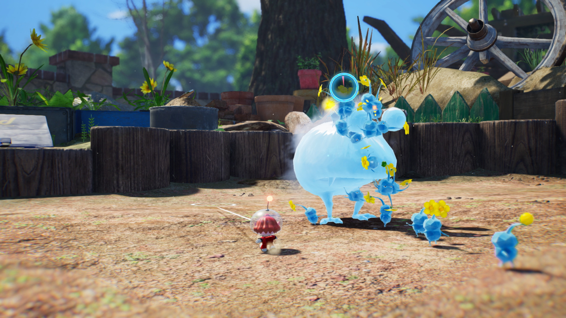 Ice Pikmin attack