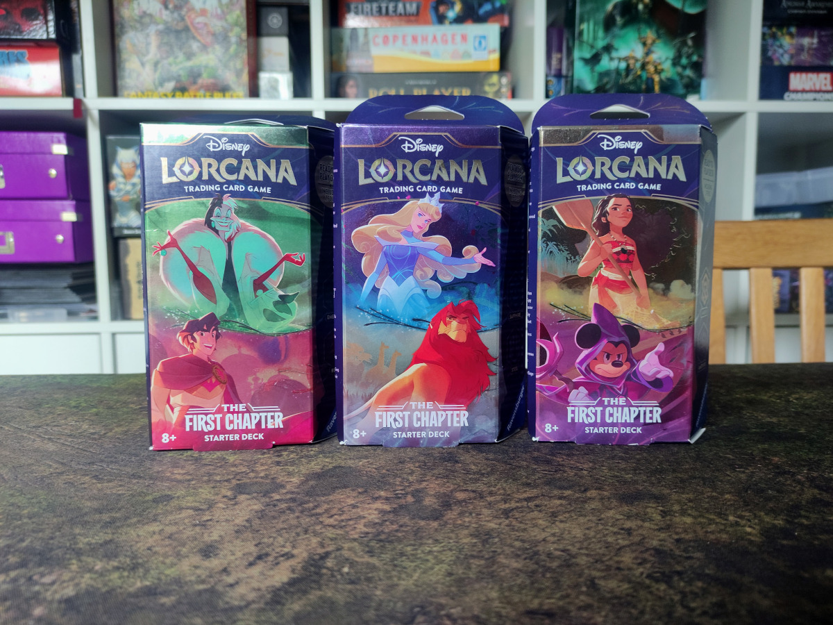 Disney Lorcana Trading Card Game TCG Starter Decks Booster Boxes Gear