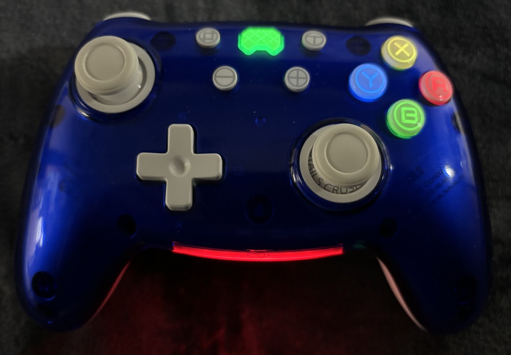 controller lit up in XBox mode
